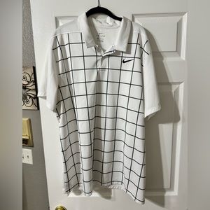 Nike Dri Fit Polo XXL Black White